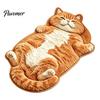 Pet Themed Home Decor Realistic 3D Sleeping Cat Plush Rug, Soft Imitation Cashmere Bath Rug Absorbent Floor Mat, Non-slip Decorative Carpet