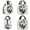 Graffiti Soccer Painting Insulated Lunch Bag for Women Office Cooler Thermal Food Box Tote Portable Lunch Boxes Container