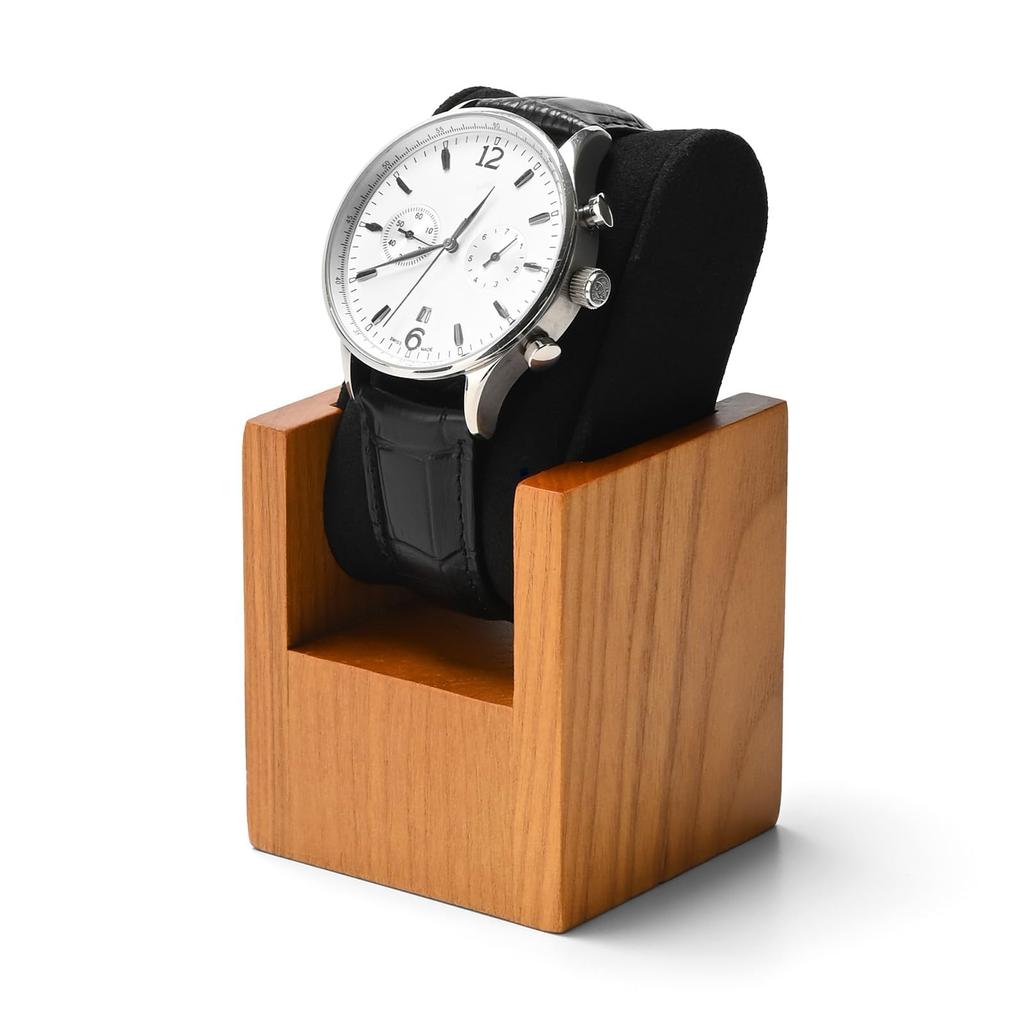 Woodten Watch Single Watch Use Stand, Stand, Wooden, High-Quality, Portable, Storage, Display, Photography, Shop/Home (J02201)