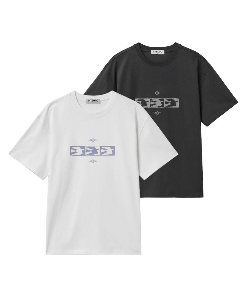 INTEMPOMOOD Bird Glyph T-Shirt: 2 Colors