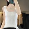 Summer New Loose Short Knitted Sweater Strappy Vest TopSlim-fitting Women's Wear