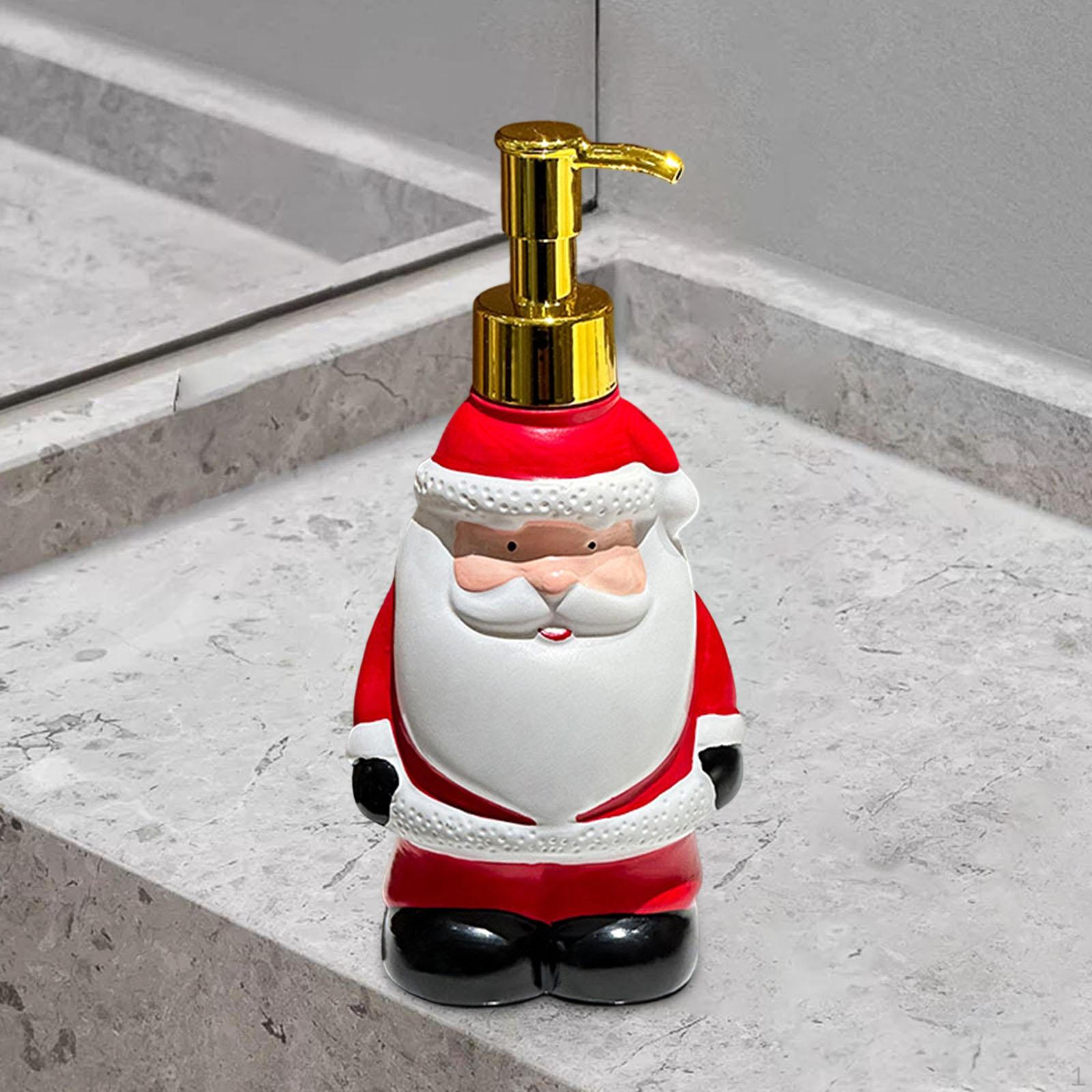 

Santa Claus Hand Soap Liquid Dispenser Xmas Decor for Kitchen Vanity Dorm