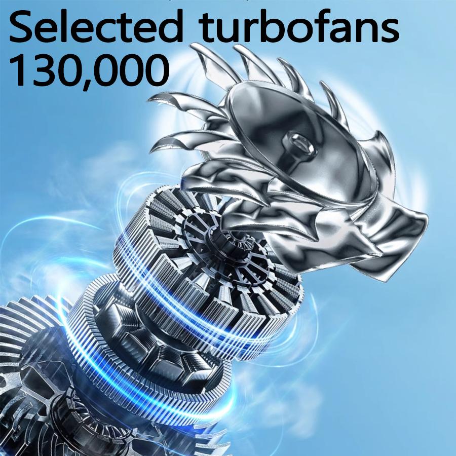 130000RPM Mini Turbo Jet Fan Electric Air Duster 3 Gear Turbo Violent Blower Rechargeable with Light Car Cleaning