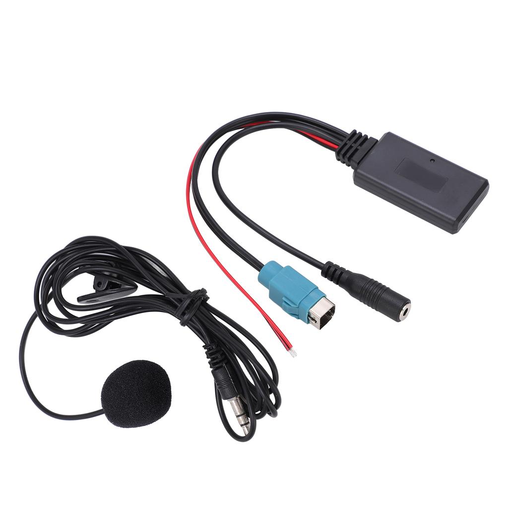 Bluetooth AUX IN Cable Adapter Stereo Full Speed with Removable Microphone Replacement for Alpine 2009‑up