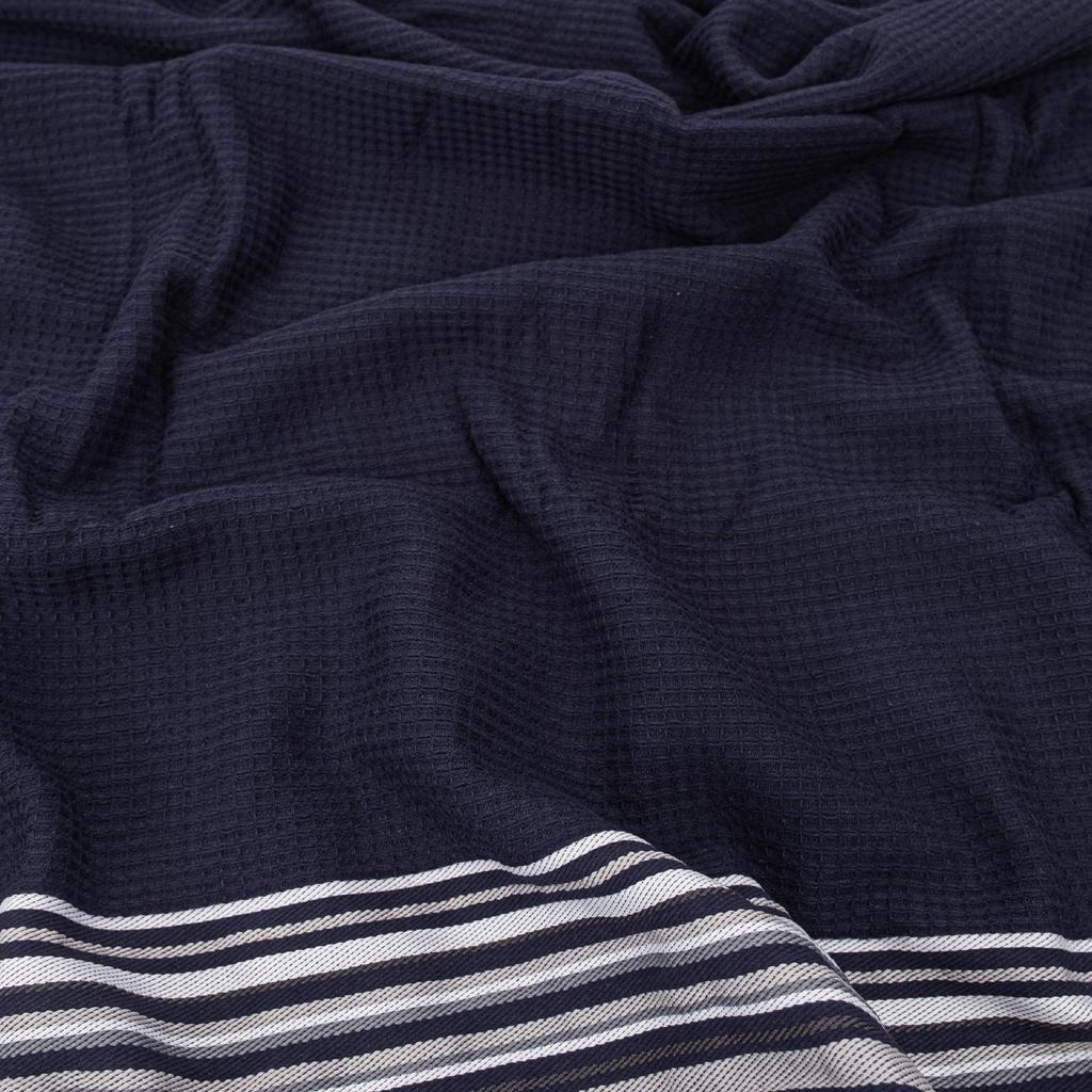 Limira Set of 2 Face and Hooded Towel, Navy Blue, Cotton 1 Bathrobe & 1 Towel, Soft Cotton Towel, Hooded Towel