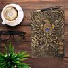 Superaura 3D Phoenix Bronze Dnd Vintage Leather Journal Writing Notebook With 200 Pages A5 Antique Handmade Diary