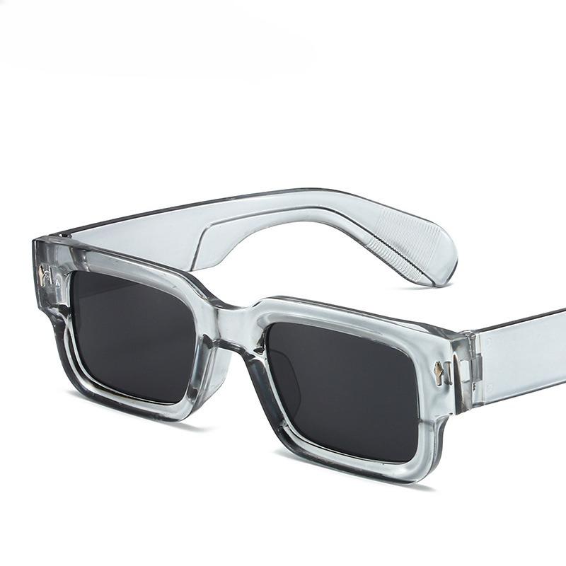 Brand Designer Square Sunglasses Women Men Ocean Color Shades Sun Glasses Female Uv400 Fashion Rectangle Rivet