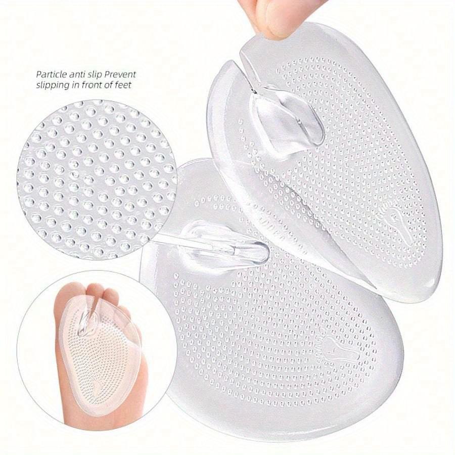 1 Pair Sticky Toe Grip Front Foot Pad, Anti-Slip Massage Forefoot Cushion, Sandals Toe Pad