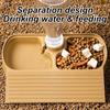 2 in 1 Reptile Feeder Station Automatic Fill Large Capacity Automatic Water Dispenser with Water Bottle Plastic