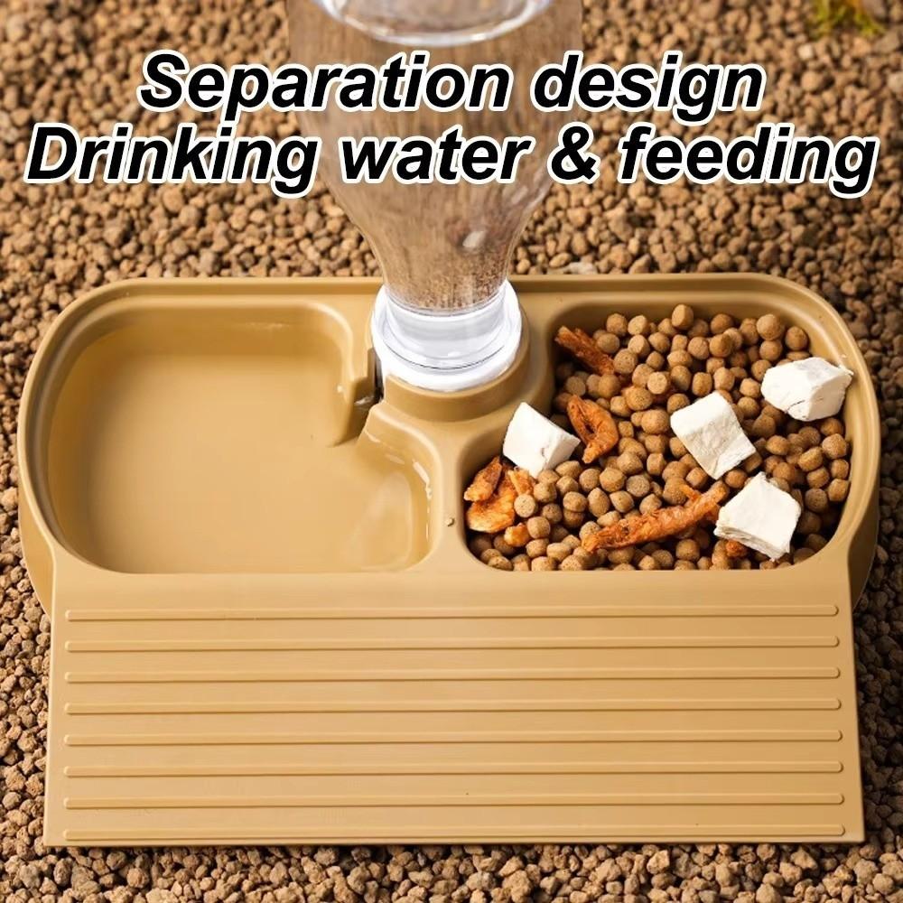 2 in 1 Reptile Feeder Station Automatic Fill Large Capacity Automatic Water Dispenser with Water Bottle Plastic