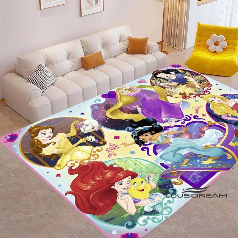 This Disney pink princess-themed rug is suitable for girls' bedrooms, bedside tables, living rooms, sofas, floor mats, children'