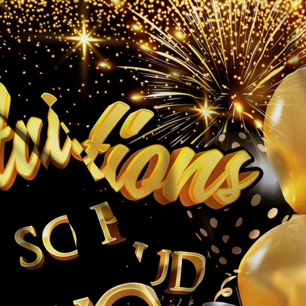 Congratulations Banner for Prom - Congratulations Decorations - Well Done - We Are So Proud of You - 5x3ft (Black and Gold)