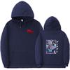 Unisex Anime-Inspired Hooded Sweatshirt With Ribbed Hem Loose Fit 81-90% Cotton 400g Weight Wear