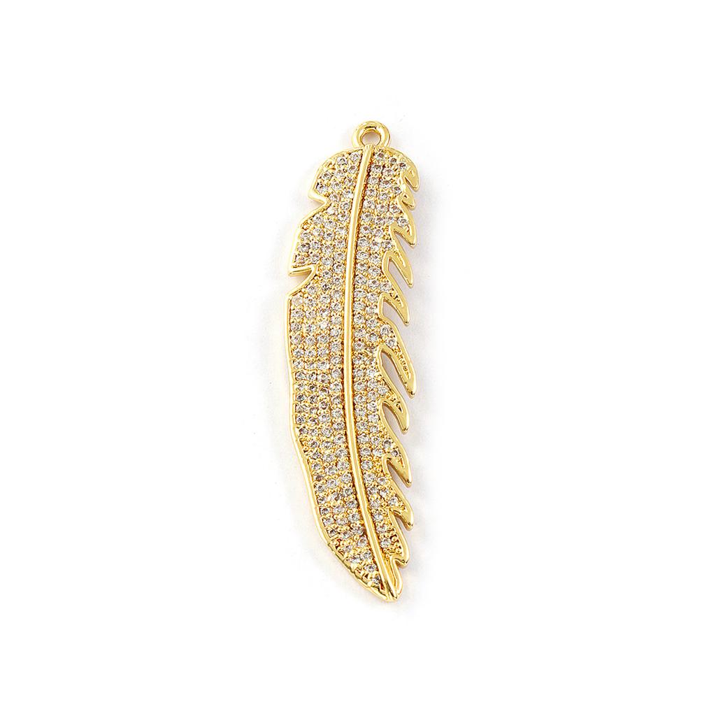1 Piece Brass & Cubic Zirconia Charms 18K Gold Plated Micro Pave Heart Sun Angel Feather Pendants DIY Necklace Keychains Making