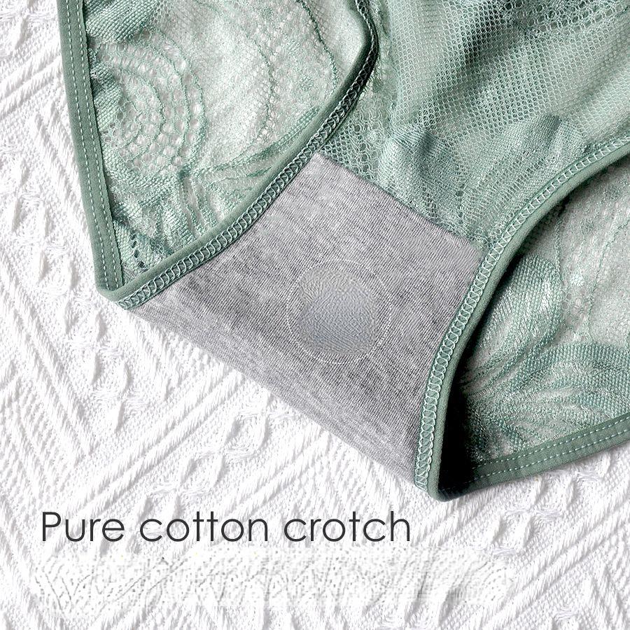 Bragas de encaje sexis para mujer, ropa interior de cintura alta para mujer, lencería Sexy Floral, calzoncillos suaves para mujer, bragas íntimas cómodas