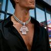 Saipai Neues Produkt Voll-Diamant Tropföl Yamai Nr. 19 Jersey-Legierung Anhänger Herren Personalisiert Trendige Kubanische Kette