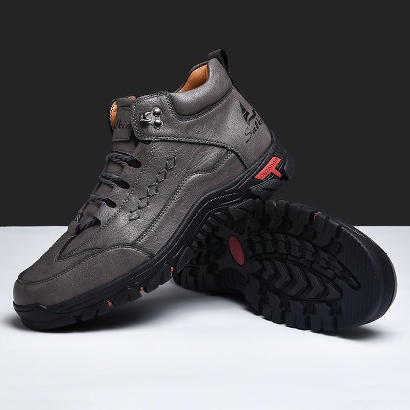 Ręcznie robione buty ze skóry dwoinowej Buty męskie Wygodne buty do kostki dla mężczyzn Buty codzienne Duże rozmiary Buty narzędziowe