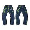 Cross-border Foreign Trade G D Splashing Ink Graffiti Casual Loose Trousers Splicing Couple Leggings Sweatpants Tide Men and Women the Same Style