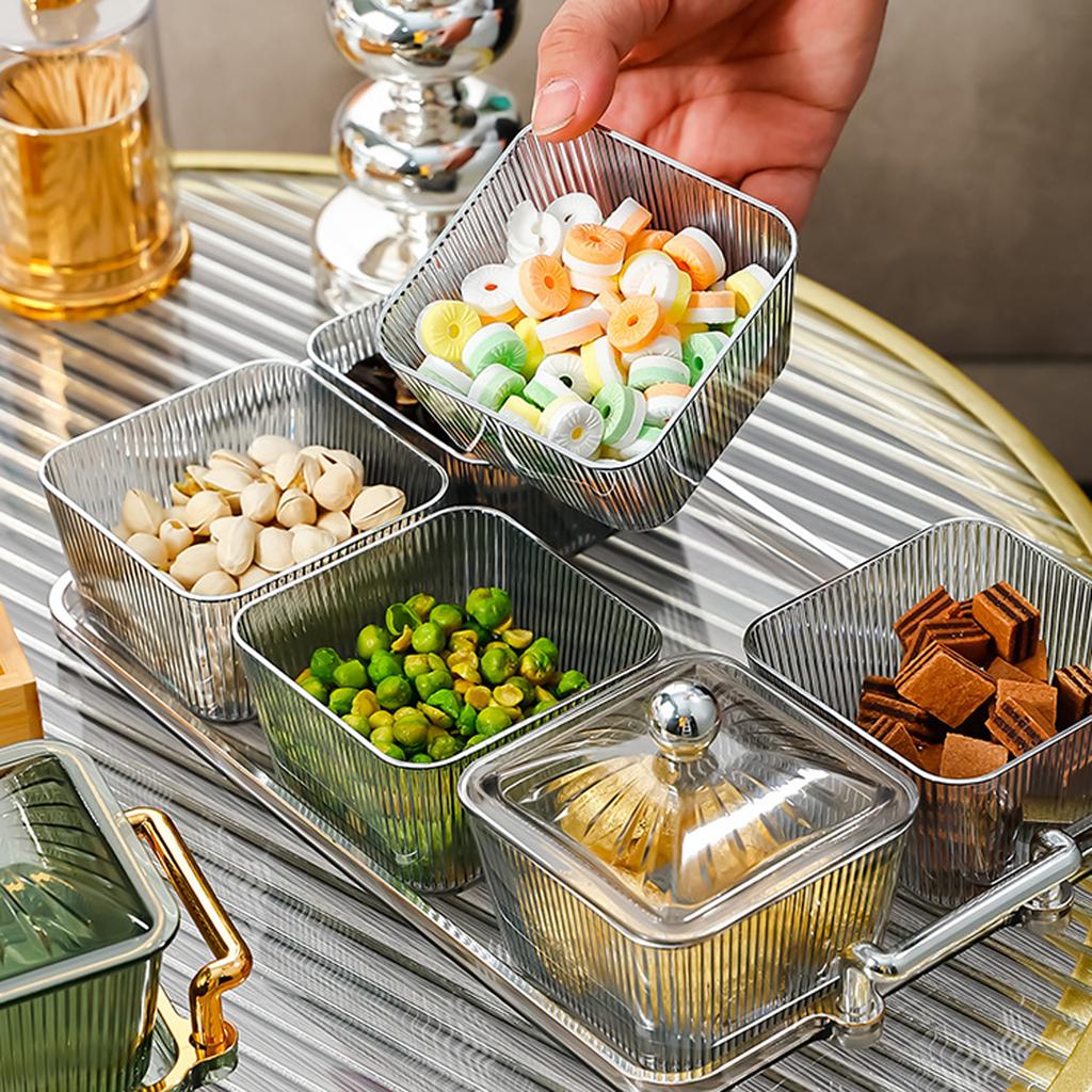 Fruit Plate Serving Dishes 6 Removable Serving Bowl Appetizer Condiment Server for Dessert Snacks Chips Kitchen Relish Tray