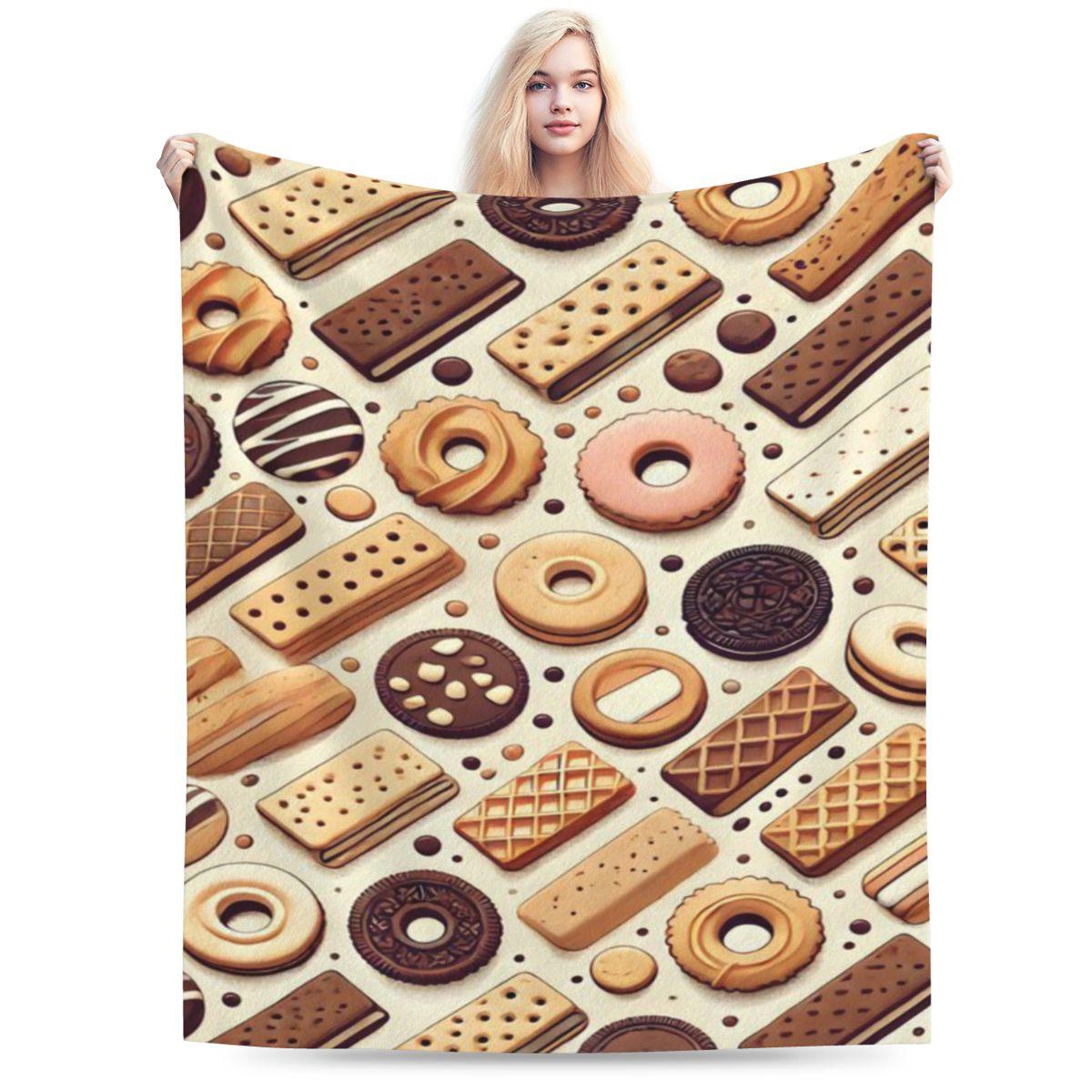 

Cute Biscuit Pattern Fun Cookie Lover Art Custom Comfortable Gift An UltraSoft Micro Fleece Blanket 75x100cm 30x40in