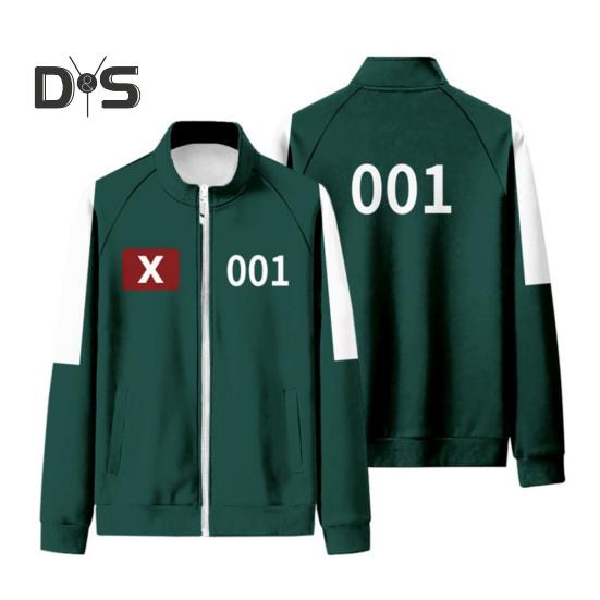 230 001 007 Tracksuit Cosplay Costume Korean Unisex Jacket Short Sleeve Top Jogging Pants 3 Piece Track Suit Set Masquerade Party Outfit