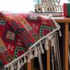 Tende Festive Haute Maison - Edizione Limitata Jacquard Cremisi con Orlo Ponderato per Cucine Stellate Michelin e Finestre a Baia a Cubo di Vetro