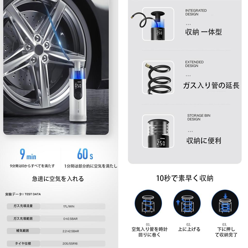 Smart Electric Air Pump, 2024 New, 5,200 mAh, Automatic Stop, Air Pressure Designable, Digital