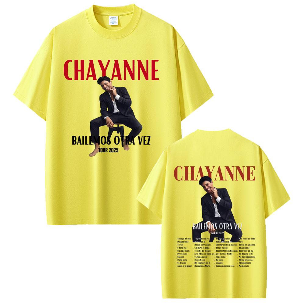 Chayanne Album Bailamos Otra Vez Tour 2025 Tshirts Unisex Women Clothing Casual Cotton Vintage Short Sleeve T Shirts Streetwear