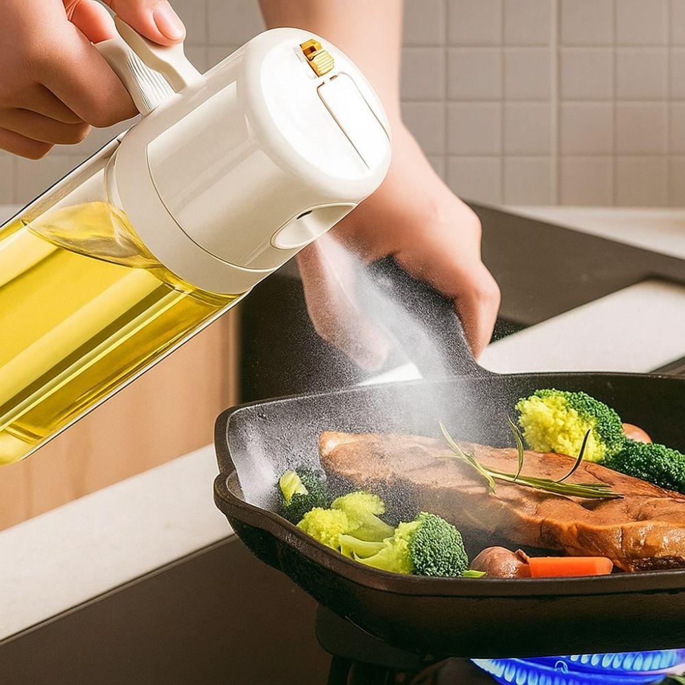 550ML Kitchen Oil Dispenser 2 in 1 Design Olive Oil Sprayer Oil Spray Bottle  BBQ Cooking