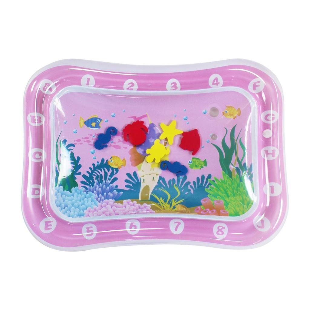 30-Silk Thickened PVC Inflatable Water Mat for Baby and Toddler Crawling, Summer Cooling Ice Pad Cushion