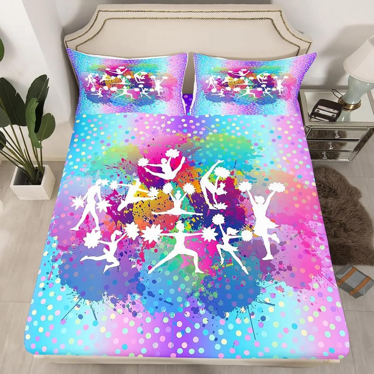 

Постільна білизна для любителів гімнастики та танців King, Силует, Райдужне графіті EU Double 200x200cm