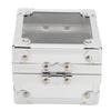 Nail Drill Bits Storage Box 25 Holes Transparent Clamshell Lock Design Dustproof Nail Drill Bits Desktop Container