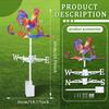 Colorful Stainless steel Rooster Wind Vane Rooftop Weather Indicator Wolf Decorations Retro Outdoor Garden Farm Wind Direction