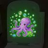 Glow-In-The-Dark Painted Octopus Toilet Sticker Self-Adhesive Removable Wall Decals Home Decor Luminous Car Sticker