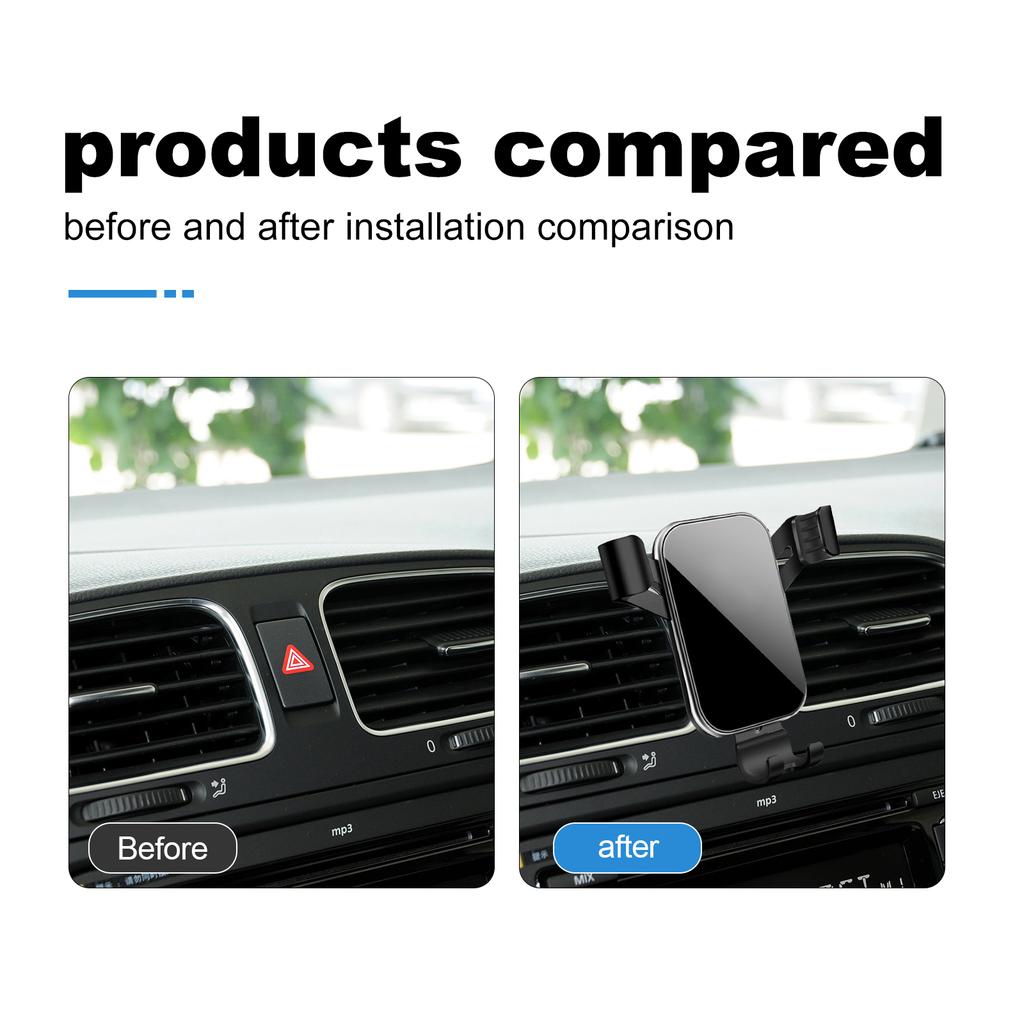 Schwerkraft Auto Handyhalterung für Volkswagen VW Golf 6 MK6 2009-2013 - Aluminiumlegierung + ABS