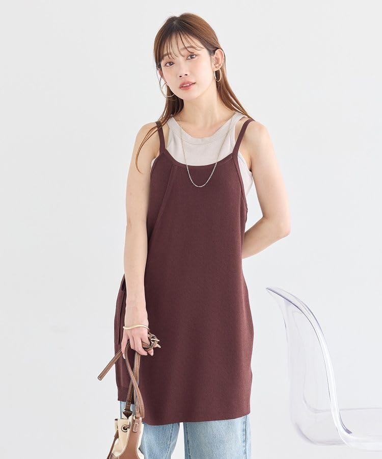 Apron Soubari Camisole Dress Brown F