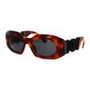 Versace Medusa Detail Acetate Frame Oval Sunglasses Men's Tortoiseshell 3389916 VE4425U521787-Tortoiseshell 54