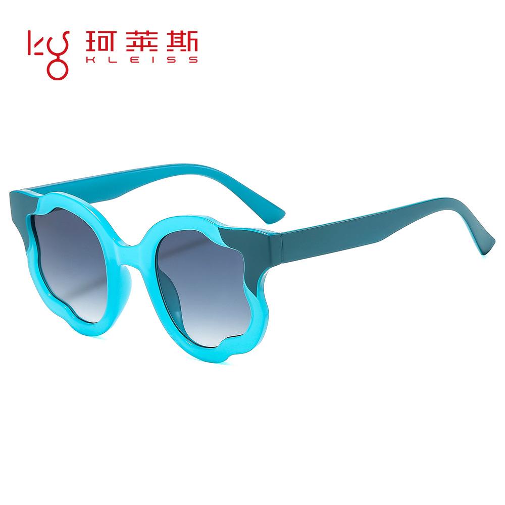 European And American New Large-Frame Irregular Color Matching Plain Sunglasses Personalized Versatile Women'S Sunglasses Advanced Glasses