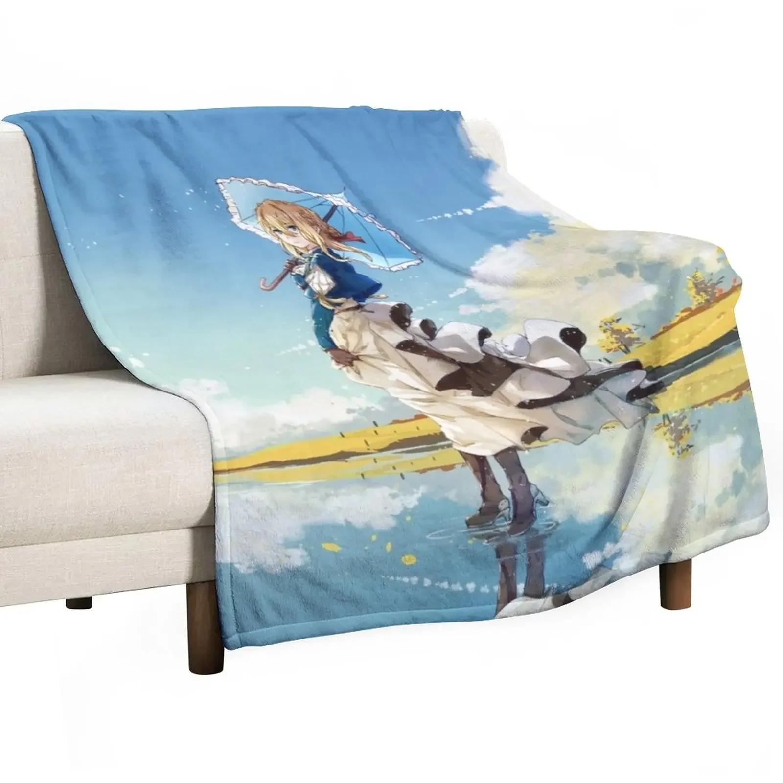 Violet Evergarden 3 Throw Blanket Designer Blankets Sofa Blankets Blankets Sofas Of Decoration Polar blanket Size: 75*100cm, Weight: 230 GSM