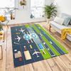 Airport Runway Scene Carpet Airplane Play Mat Home Decoration Non-Slip Soft Floor Mat Children  Living Room Terminal Road Design