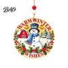 Rustic Xmas Tree Pendants Christmas Wooden Hanging Sign with Hemp Rope, Holiday Wall Decor Indoor for Home Party Decoration, Solid Wood Festive
