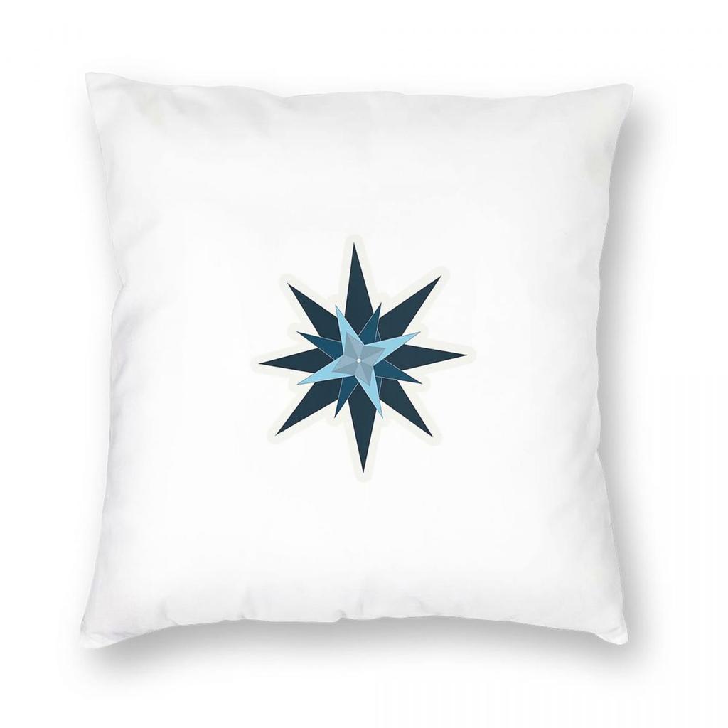 Moravian Star Pillowcase Polyester Linen Velvet Printed Zip Decorative Car Cushion Cover