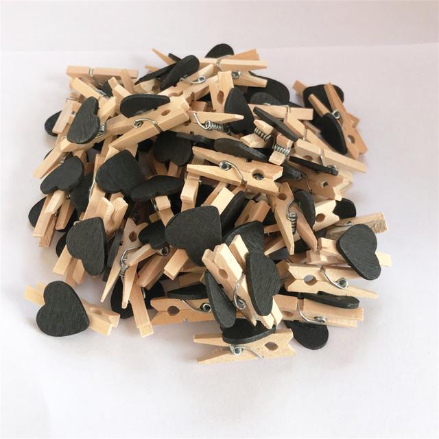Neue 50 teile/satz Holz Clips Liebe Herz Pegs Wäscheklammer Nette Hochzeit Dekoration Handwerk Pegs Wäscheklammer