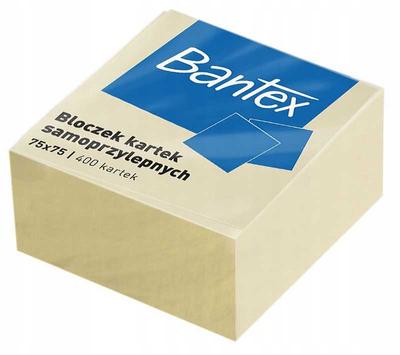 Bloczek Kartek Samoprzylepnych Bantex 75X75Mm Żółte X 400 Szt.