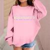 Kids Long Sleeve Printed Neck Sweatshirt Casual Pullover Top for Boys and Girls