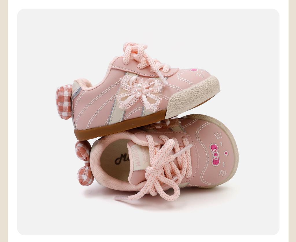 2026 Spring Kids' Fashionable Non-slip Baby Girl Casual Sports Shoes with Soft Sole
