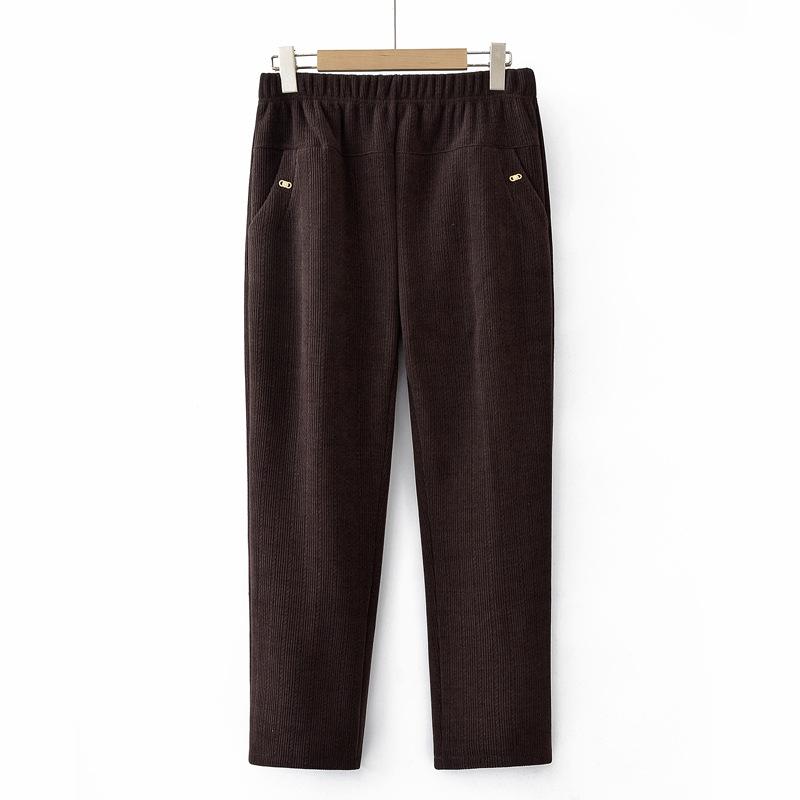 Mom's Spring Straight-Leg Elastic Pants for Middle-Aged Women - Plus Size Casual Fit