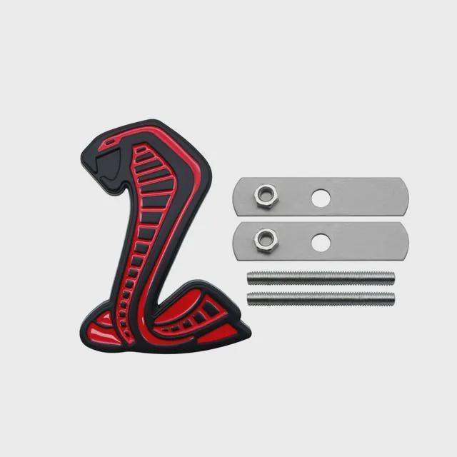 

3D Металлическая наклейка для автомобиля в стиле Кобра, эмблема на решетку радиатора, боковая эмблема на крыло, задняя наклейка для Ford Mustang Shelby GT GT350 500 Cobra Style 12