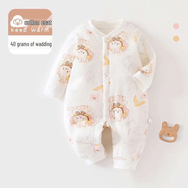 A-Class Baby Romper: Warm, Padded Spring/Autumn Cotton Jumper for Newborns Boys & Girls
