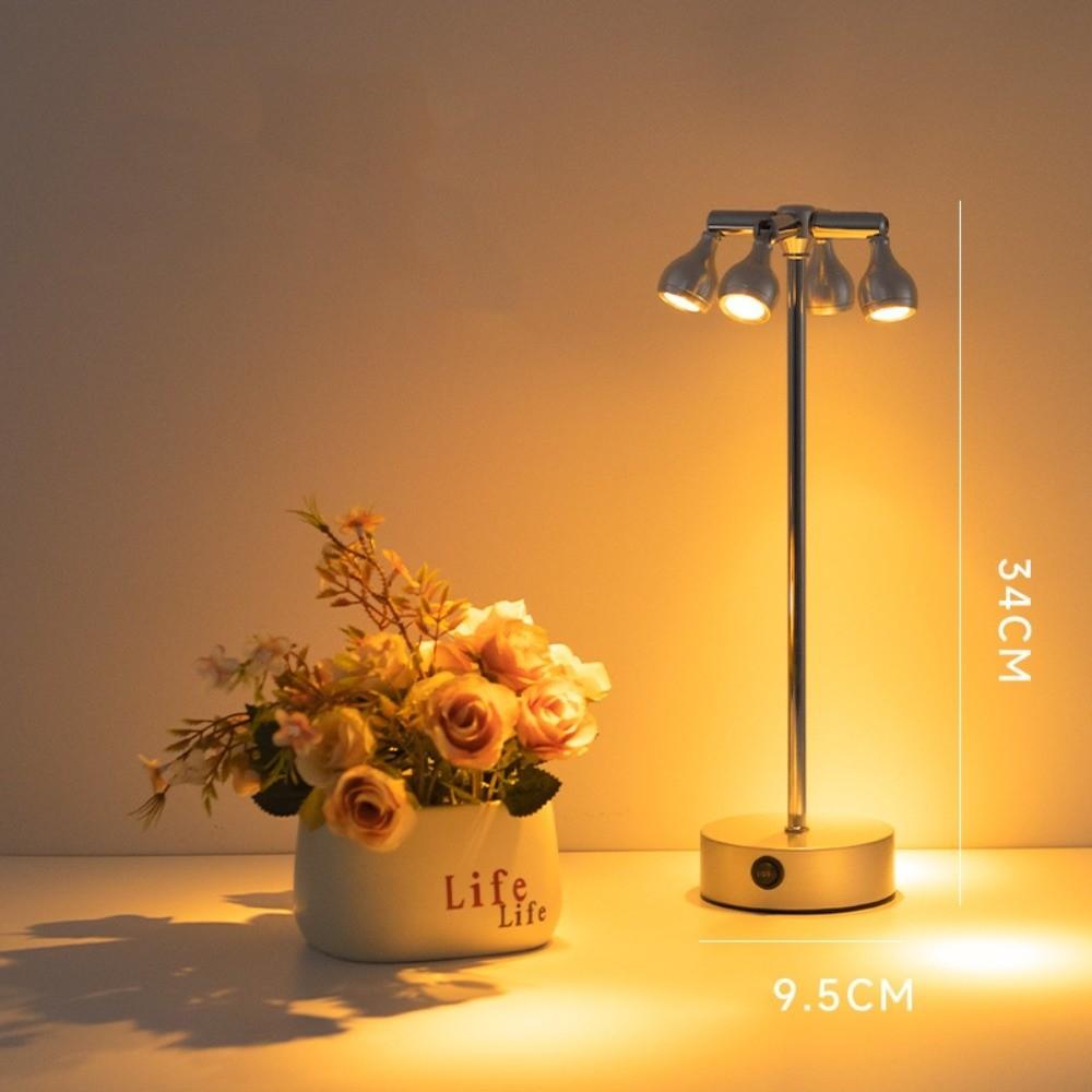 Creative Retro LED Touch Desk Lamp Charging High Pole Night Lights Decoration Lamp Bar Cafe